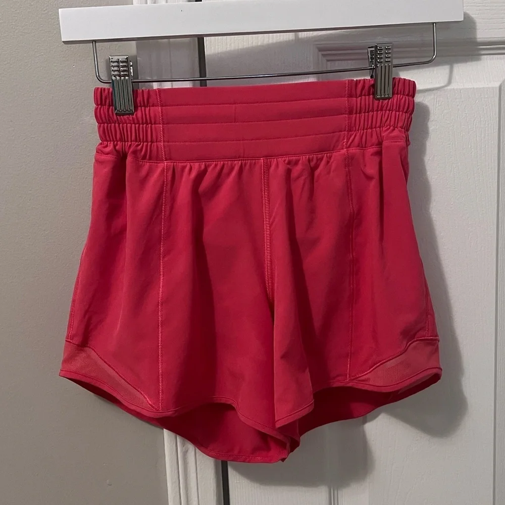 Lululemon Hotty Hot High-Rise Lined Short 4” | Glaze Pink - Picture 4 of 7